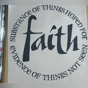 Faith Inspirational in Black DTF